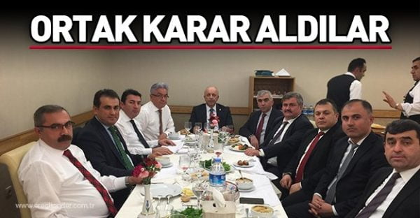 ORTAK KARAR ALDILAR..!
