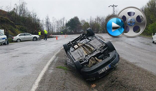 ÇALIŞMA SIRASINDA İKİNCİ ARAÇ TAKLA ATTI