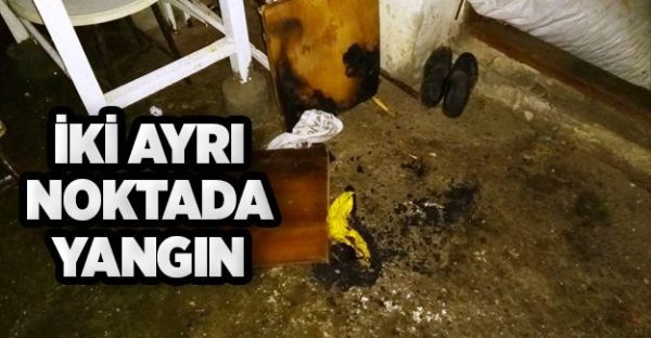 ALAPLI’DA İKİ YANGIN BİRDEN…