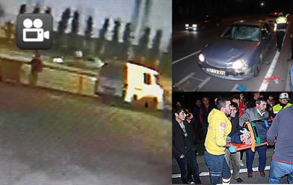 KAZA ANI GÜVENLİK KAMERALARINA YANSIDI