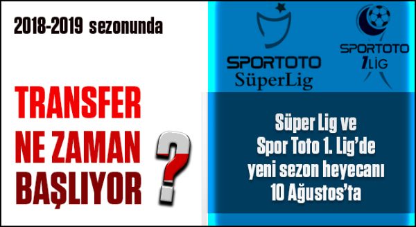 TRANSFER SEZONU BAŞLIYOR