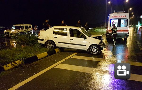 BARİYERLERE ÇARPTI…