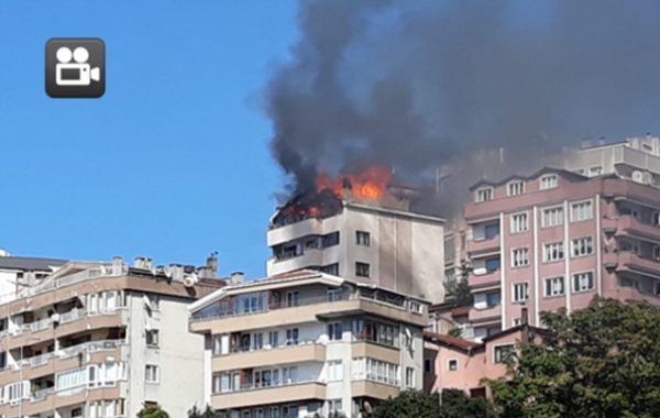 BİNADA OTURANLAR TAHLİYE EDİLDİ…