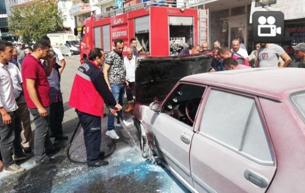 BİR ANDA ALEV ALDI…