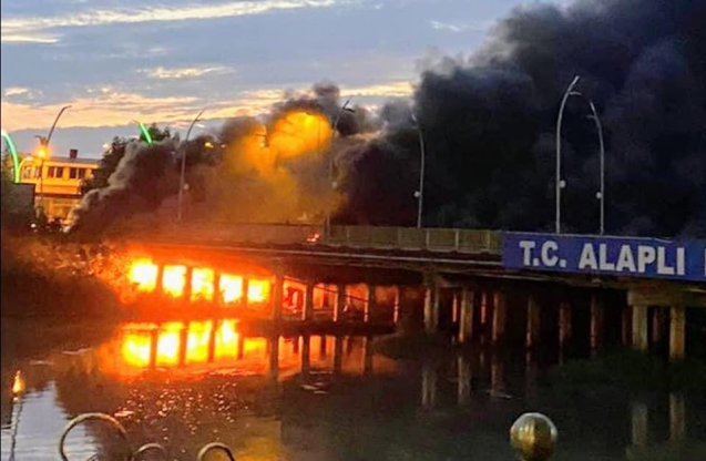 ALAPLI’DA KORKUTAN YANGIN…