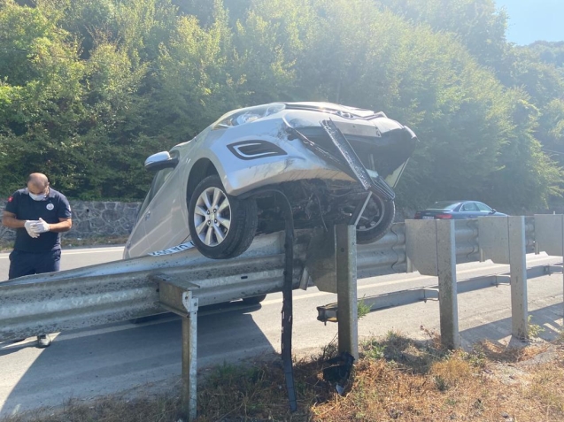 BANKA ÇALIŞANI KAZA YAPTI…