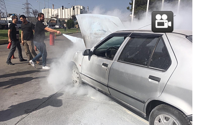 BİR ANDA ALEV ALDI…