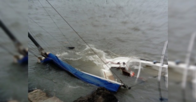 Yelkenli fırtınaya yenik düştü…