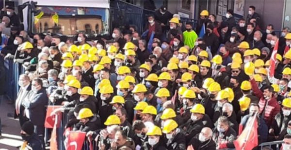 Madencileri aldırış etmedi…