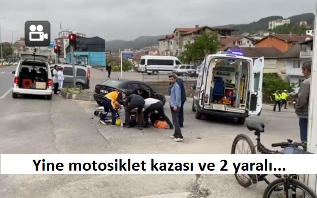 Yine motosiklet kazası ve 2 yaralı…