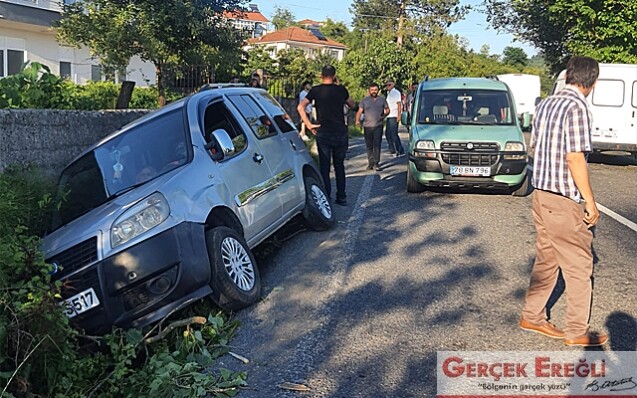 Su kanalına düşerek durdu…