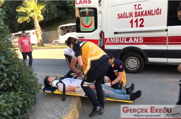 Motosiklet kazasında 2 kişi yaralandı…