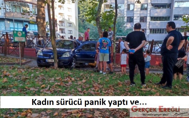 Kadın sürücü panik yaptı ve…