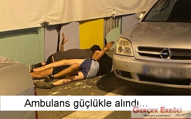 Ambulansa güçlükle alındı…