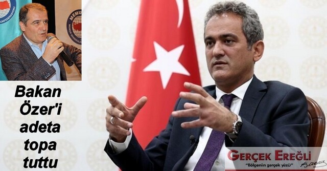 Milli Eğitim Bakanını adeta topa tuttu…