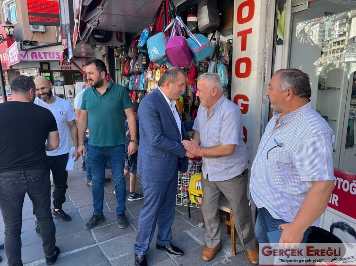 Özcan esnaf ziyaretini sürdürüyor…