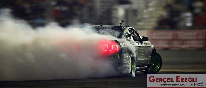 Drift atarken bekçiye çarptı…