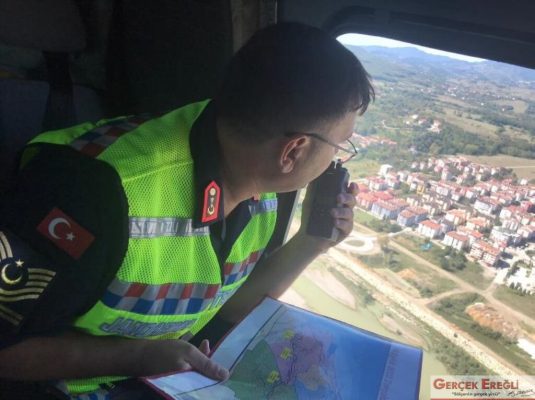 Helikopterle denetlendi…