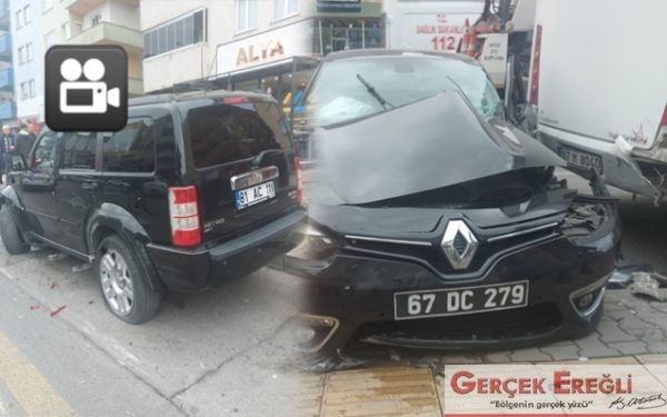 Resmi araç kaza yaptı…