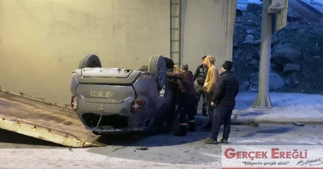 Tünelde kaza yaptılar…