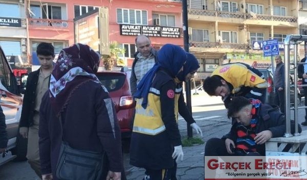 Taksiden indi, yere yığıldı…