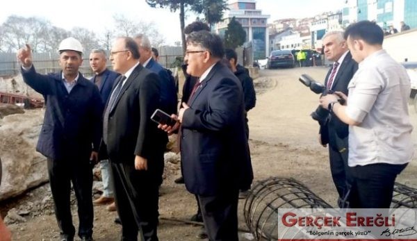 İnşaat alanını bizzat incelediler…