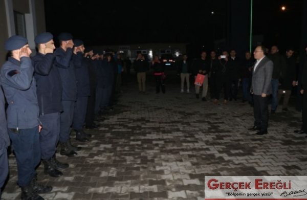Görevdeki personellerin yeni yılını kutladılar…