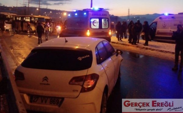 8 araç birbirine girdi…