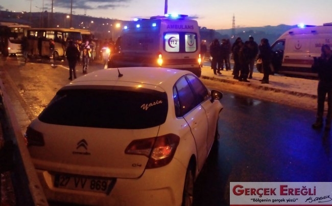 8 araç birbirine girdi…