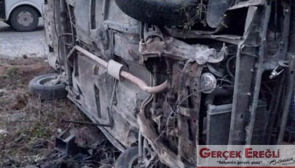 Kontrolden çıkarak şarampole uçtu…