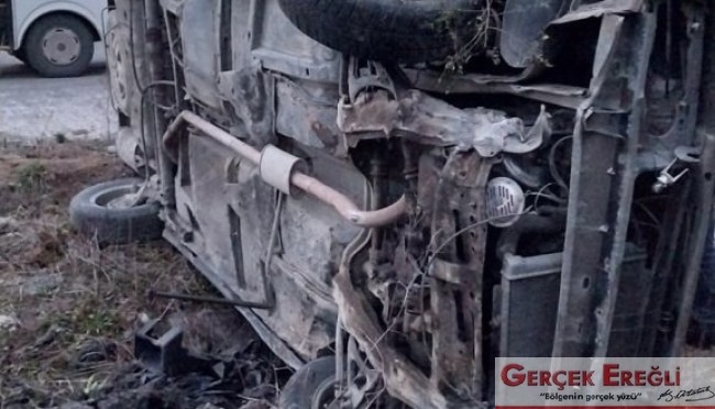 Kontrolden çıkarak şarampole uçtu…