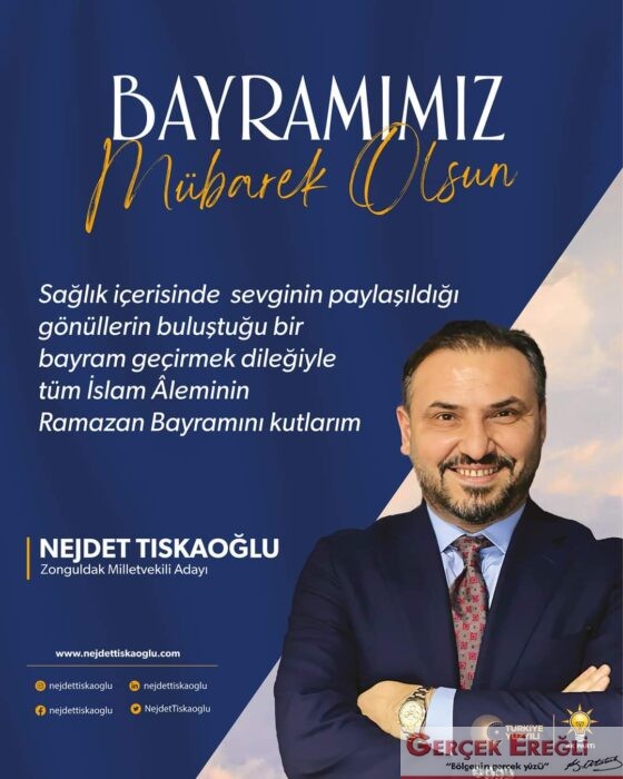 Necdet Tıskaoğlu iyi bayramlar diler…