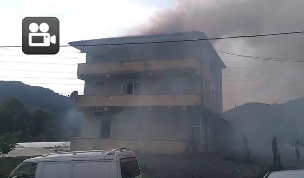 Çatıdaki yangın korkuttu…