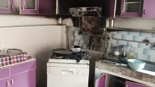 Çıkan yangında 1 kişi yaralandı…