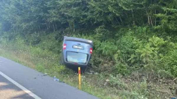 Direksiyon hakimiyetini kaybedince takla attı…