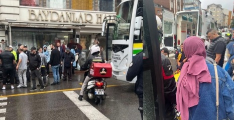 Halk otobüsü ile çarpıştı…