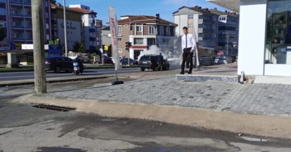 Alevlere teslim oldu…