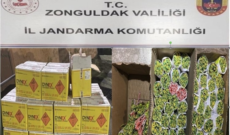 579 kg dinamit ele geçirildi…