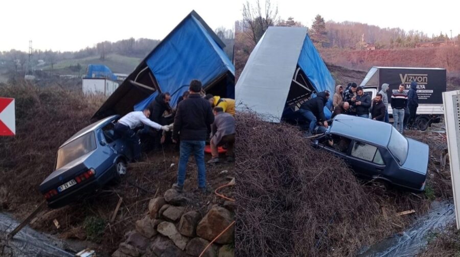 Araç savrularak dereye uçtu…