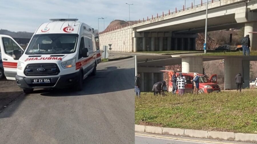 Direksiyon hakimiyetini kaybederek refüje çıktı…