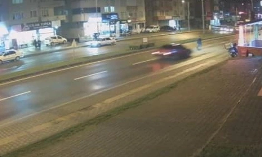 Kaza anı kameralara yansıdı…