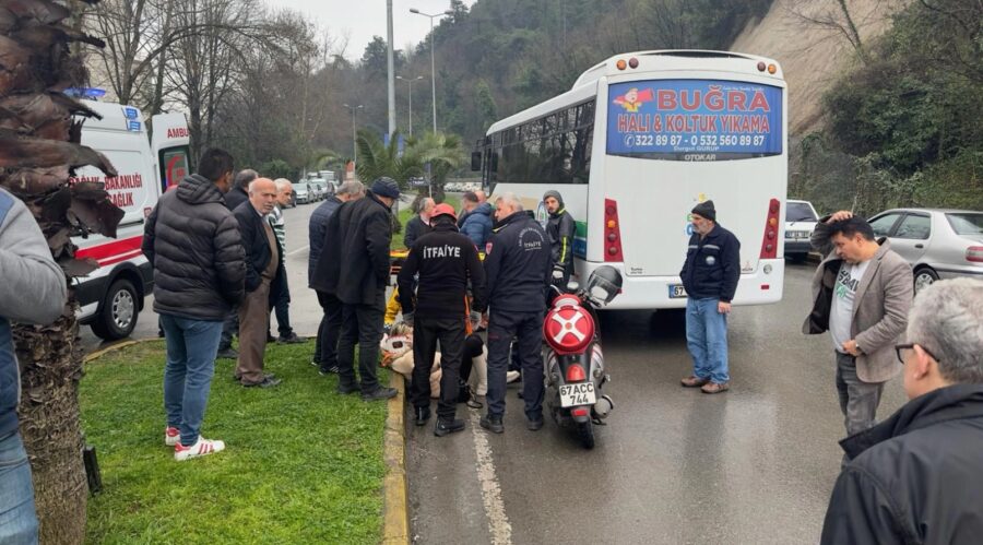 Halk otobüsü ile çarpıştı…