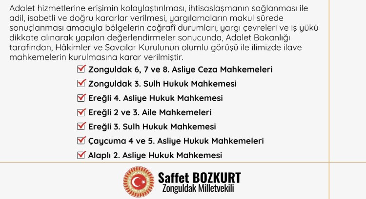 11 yeni mahkeme açılıyor…