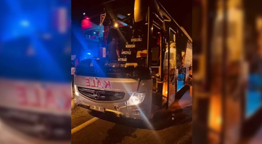 Yolcu otobüsü ile çarpıştı…