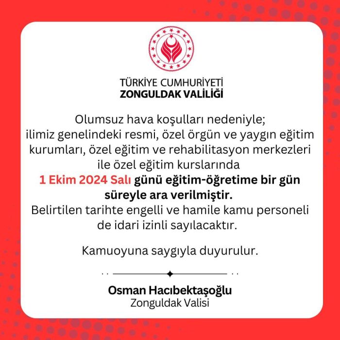 Eğitim-öğretime ara verilmiştir…