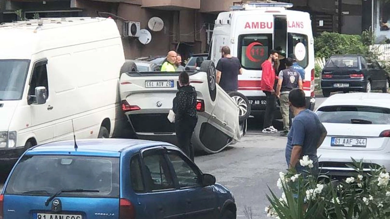 Sürücü takla attı…