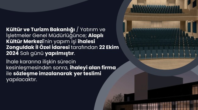 Alaplı’ya Kültür Merkezi yapılıyor…