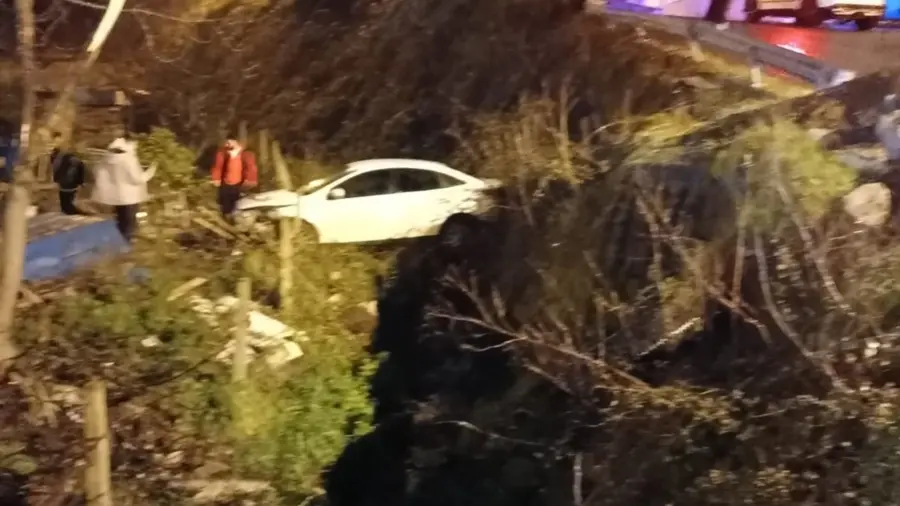 Otomobil dereye uçtu…