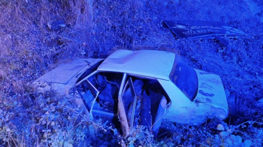 Yoldan çıkarak çalılıklara uçtu…