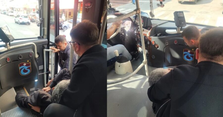 Hemen otobüsle hastaneye kaldırıldı…